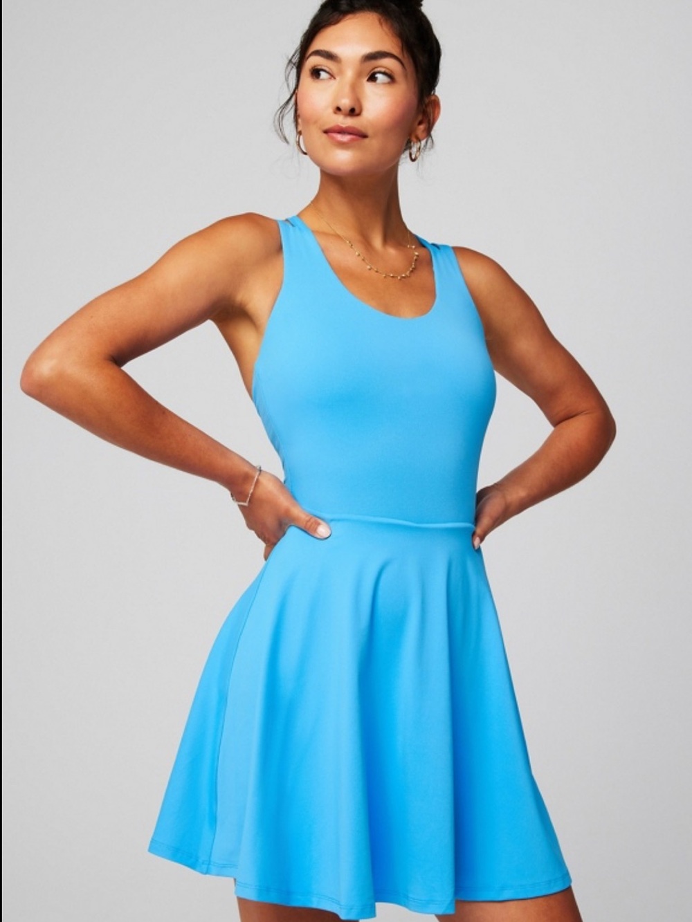 Fabletics Boost Performance Dress Classic Mini size Xl NWT malibu blue neon